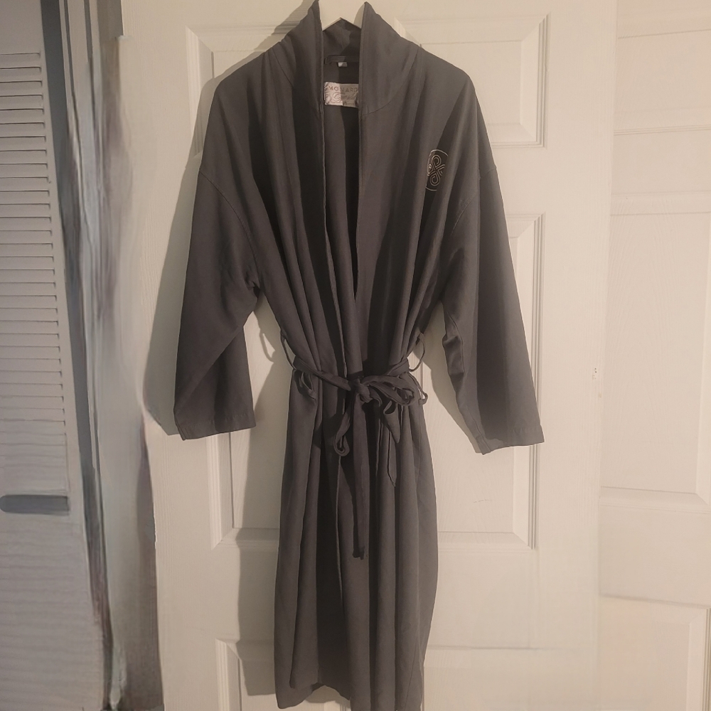 Grey Plush spa robe